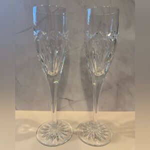 Waterford Crystal Champagne Flutes Elegant Dining Drinkware